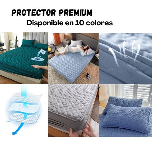 PROTECTOR DE COLCHON ANTIACAROS Y FLUIDOS  PREMIUM® + 2 FUNDAS GRATIS